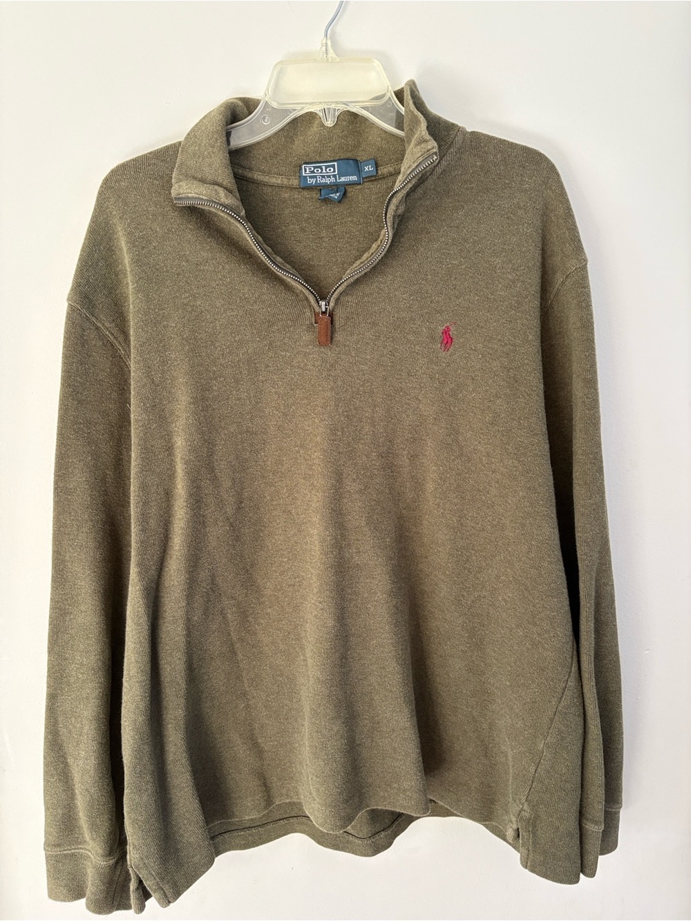 Ralph Lauren Olive Green Half-Zip Sweater